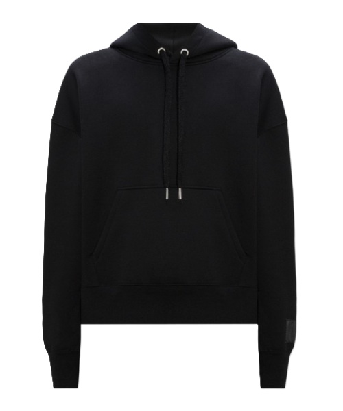 [병행수입][아미] 로고 패치 기모 후드티_블랙 S